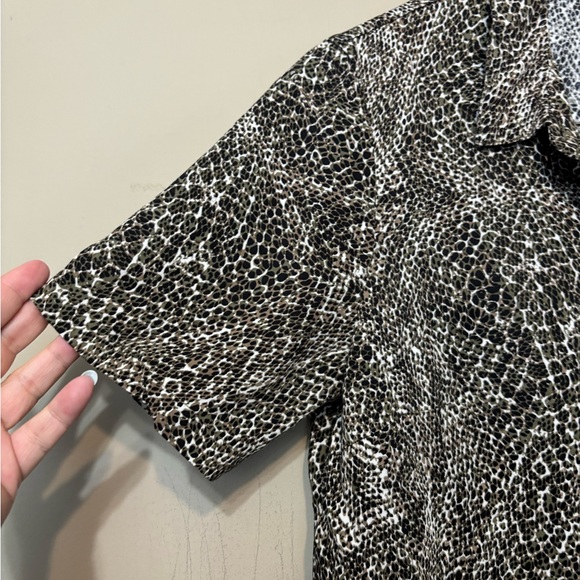 VERO MODA NWT Animal Print & Lace Hem Blouse - Picture 9 of 9